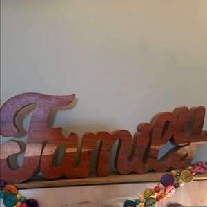 Wooden Family Wall Decor Sign